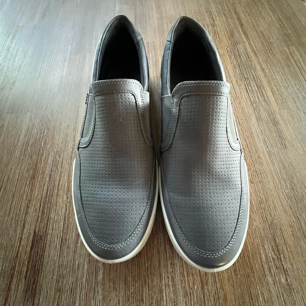 Gray Slip-On Men's Shoes Ecco size 46 (size men 12)